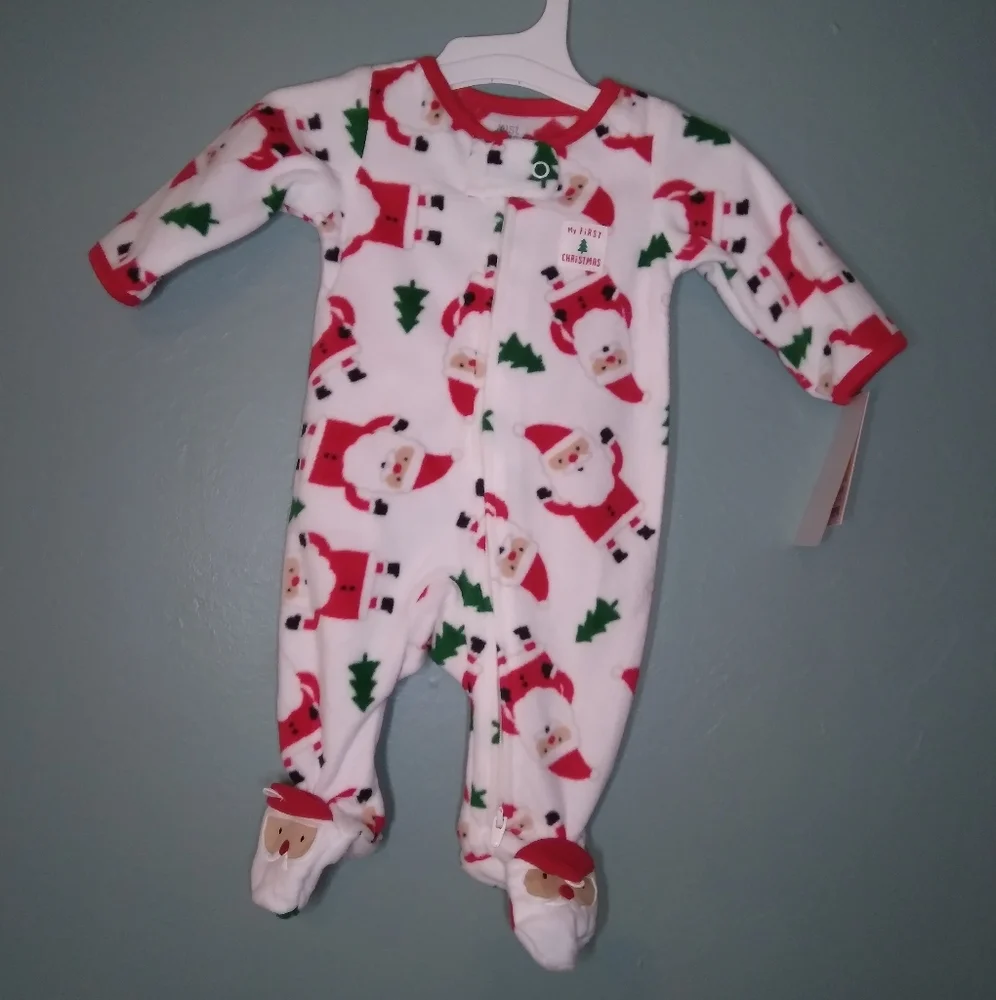 Carters Holiday one piece baby pajamas